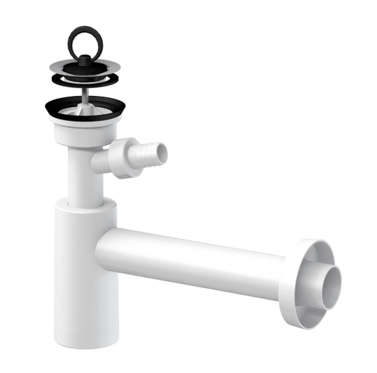 Slovarm Mosdószifon, rozsdamentes acél lefolyószűrő Ø63, csatlakozócsonkkal 621305
