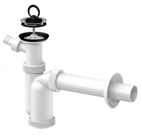 Slovarm Mosdószifon, rozsdamentes acél lefolyószűrő Ø63, csatlakozócsonkkal 621360