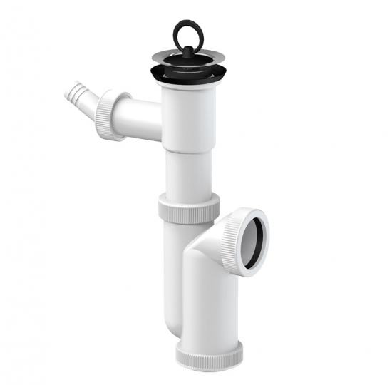 Slovarm Mosogatószifon, rozsdamentes acél lefolyószűrő Ø70 mm, csatlakozócsonkkal 620982