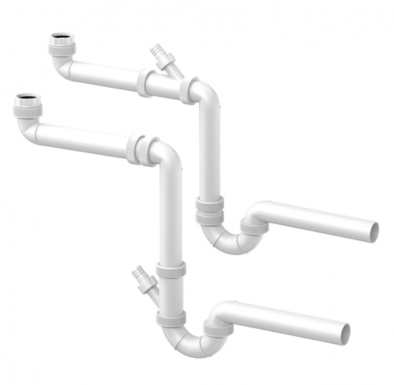 Slovarm Szifon univerzális helytakarékos, csatlakozócsonkkal és 6/4 - 5/4 szűkítővel 621208