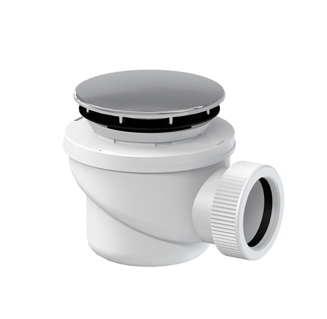 Slovarm Zuhanytálca-szifon, Ø50/60-as átmérőhöz, műanyag fedlap, króm 621053