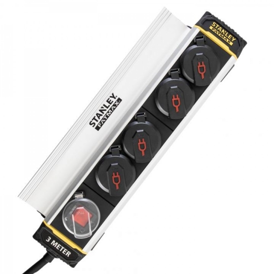 Stanley SXECCH2LAFE 4-es elosztó kapcsolóval, csiptethető, 3m kábel