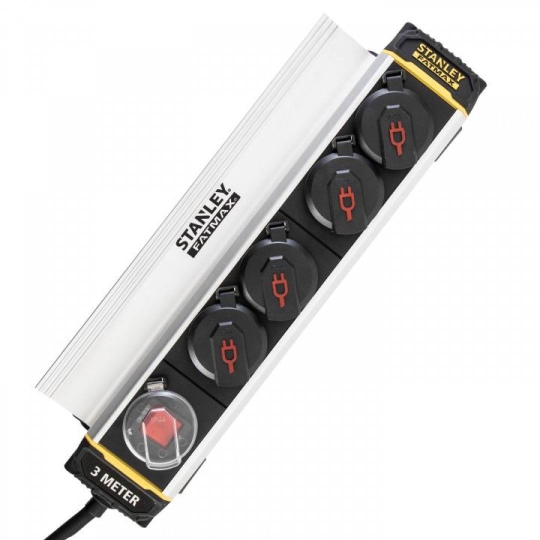 Stanley SXECCH2LAFE 4-es elosztó kapcsolóval, csiptethető, 3m kábel