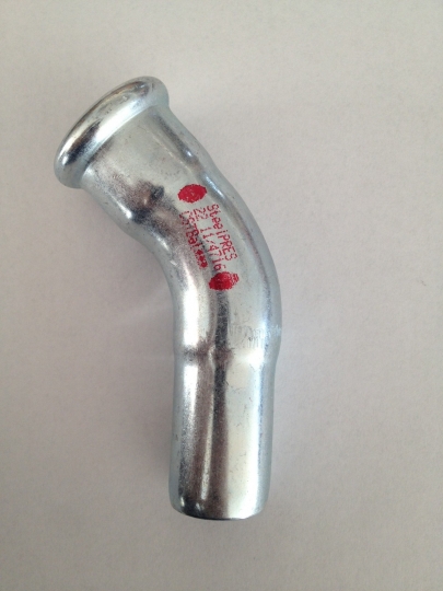 Szénacél 45° ív idom 18 KB