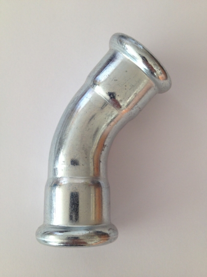 Szénacél 45° ív idom 35 BB