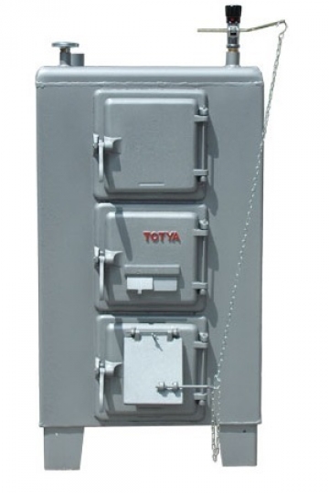 Totya Klasszik-4 B Lemez vegyestüzelésű kazán 41 kW, burkolat nélkül +  ajándék gyári tisztító vas - Netkazán