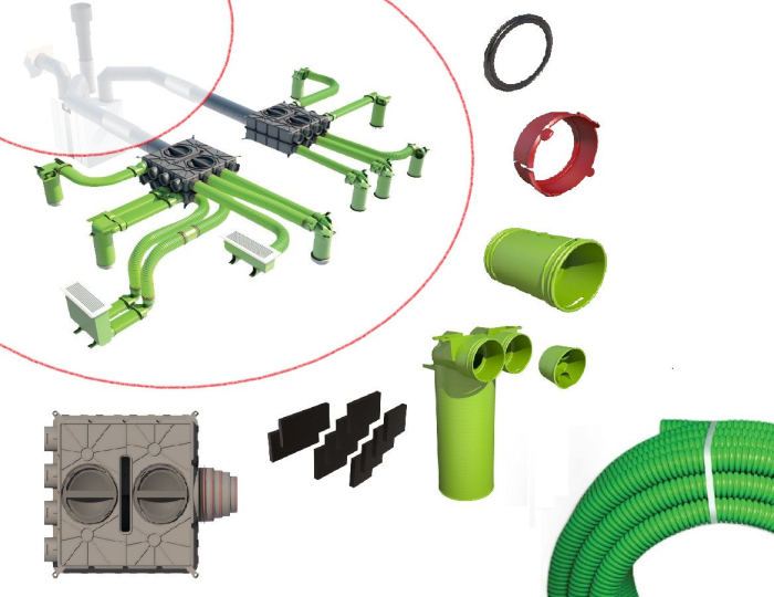 Wolf CWL-2 Alapszerelési csomag fali hővisszanyerős szellőztetőhöz