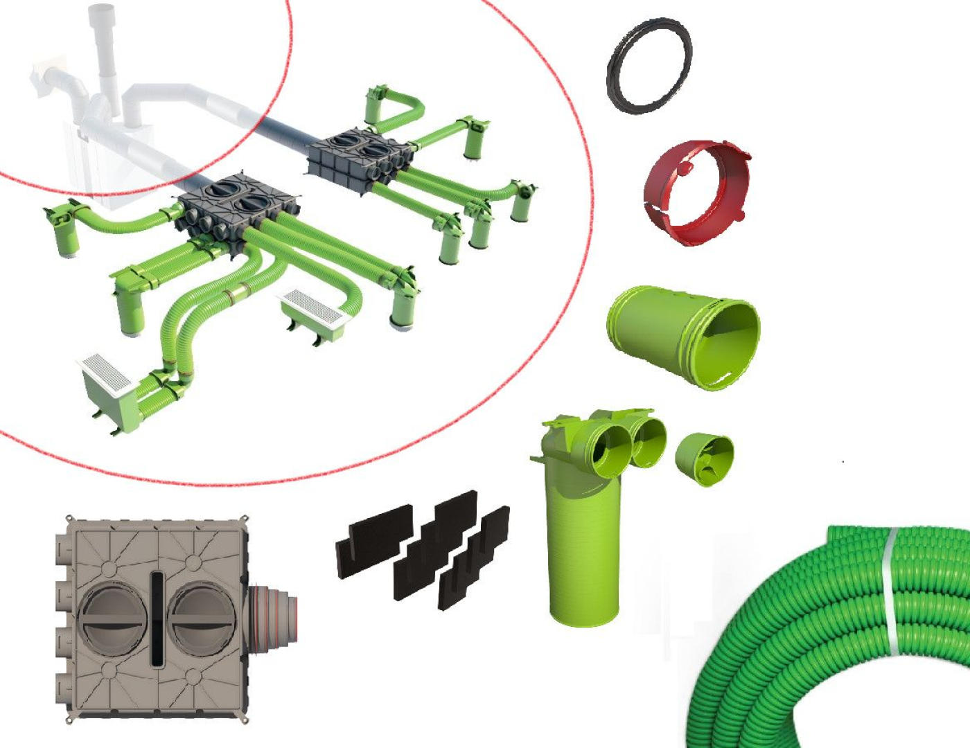 Wolf CWL-2 Alapszerelési csomag fali hővisszanyerős szellőztetőhöz