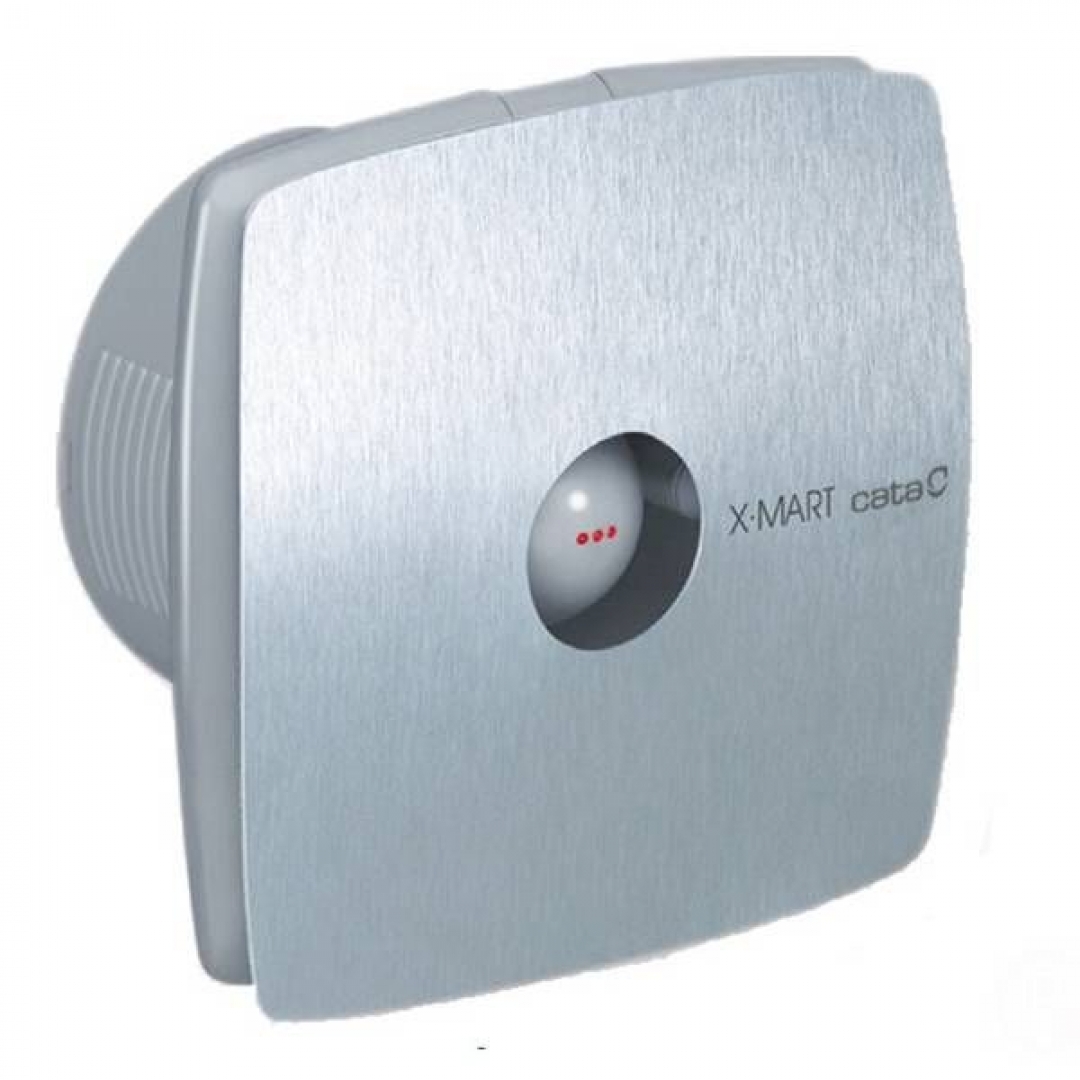 Cata X-MART 12 INOX Hygro Kisventilátor pillangószeleppel páraérzékelő és utószellőztető funkcióval