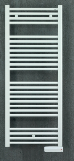 Zehnder Virando 609x1516 egyenes fehér Fürdőszobai elektromos  törölközőszárító radiátor ABE-150-060/TF