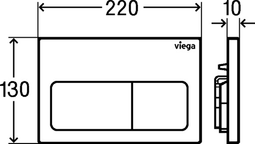 Viega Prevista Visign for Life 5 Nyomólap műanyag alpin-fehér (modellszám 8601.1) 773 731 műszaki adatlap