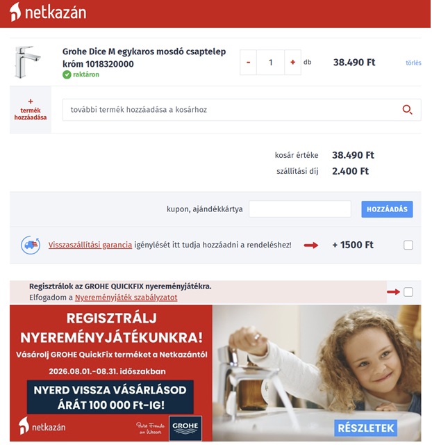 Grohe nyereményjáték regisztráció