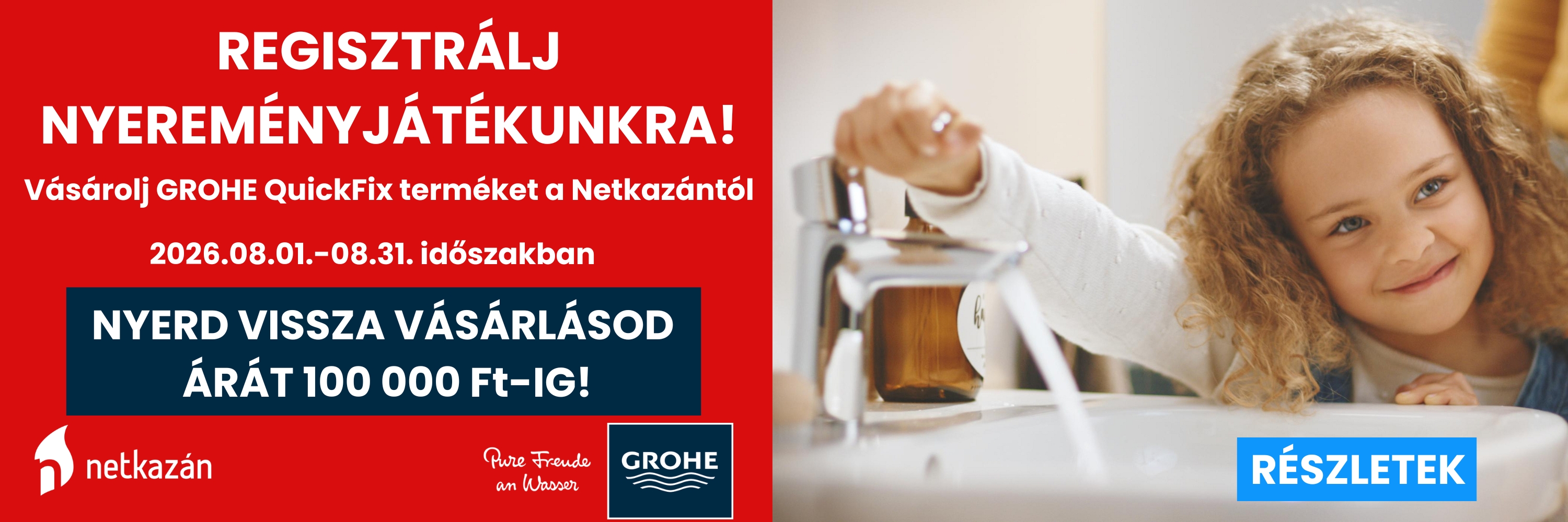 Grohe nyereményjáték 2026.08.01.-08.31.ig