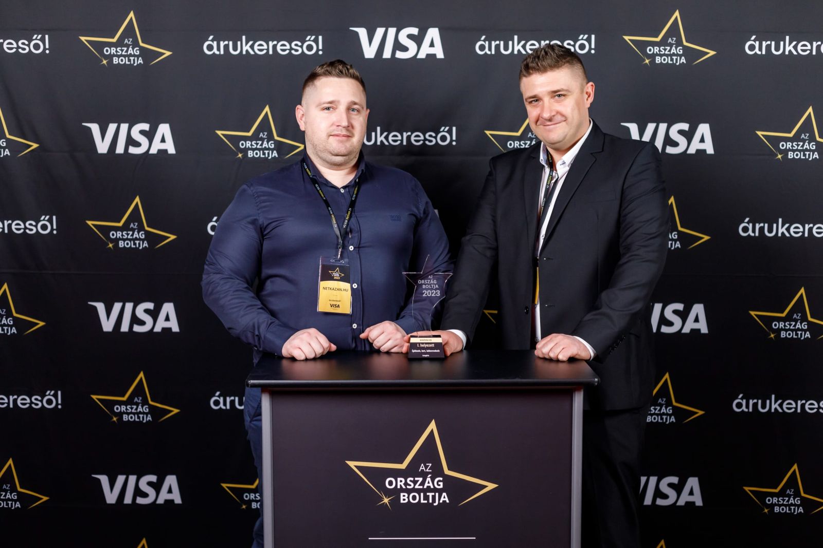 Kravecz Károly és Kravecz Richárd a 2023-as díjátadón