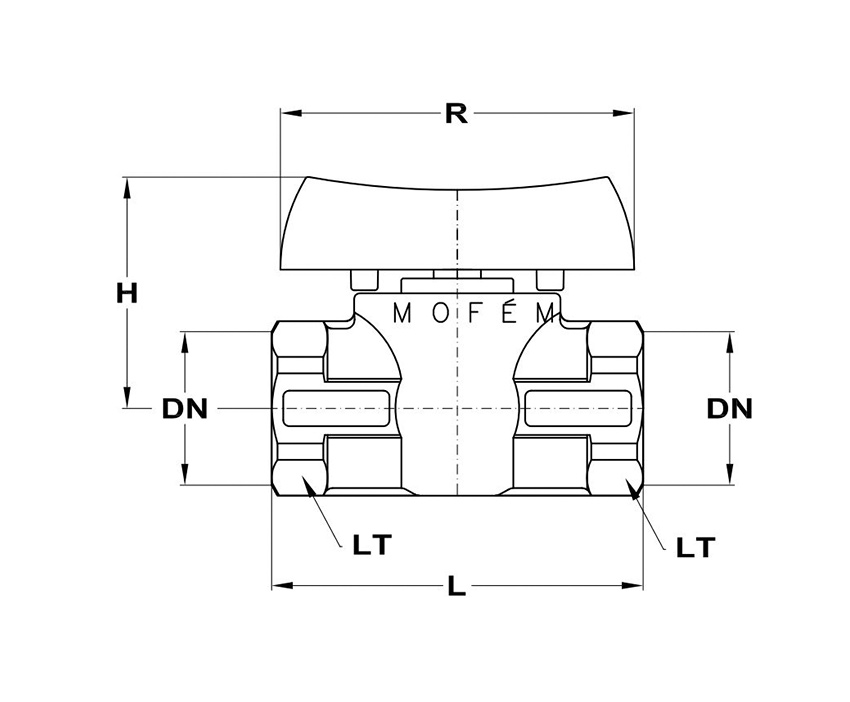 Mofém Flexum gömbcsap 3/4 KB gáz 113-0095-10 műszaki adatlap