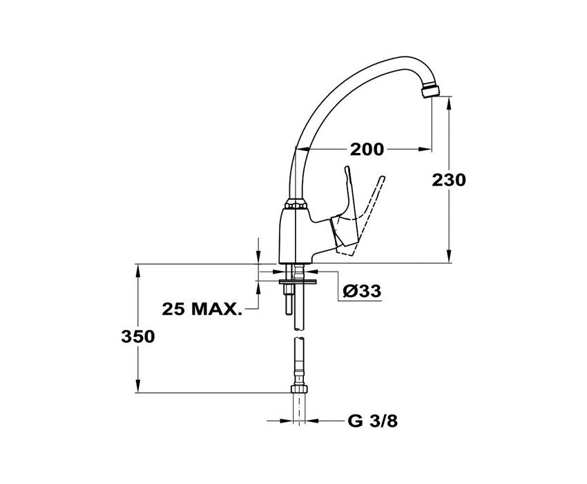 Mofém Junior Evo Mosdó Csaptelep Leeresztőszeleppel 150-0058-00 műszaki adatlap