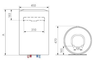 Ariston Lydos ECO 100 V 1,8K EU 100 Liter Villanybojler műszaki adatlap
