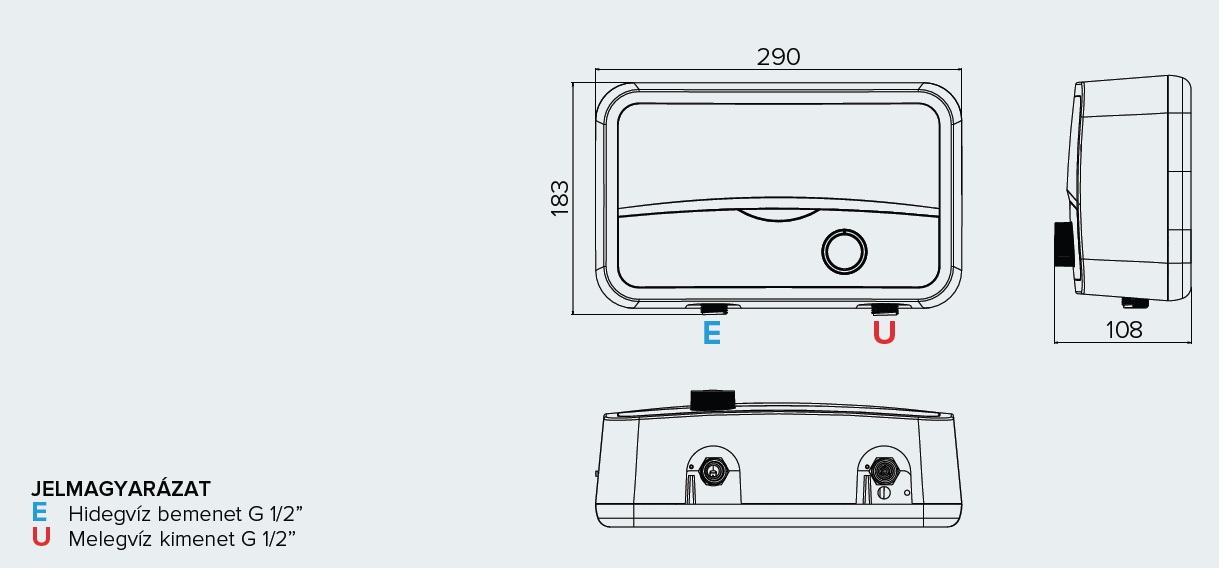 Ariston Aures Slim S 4 SH EU 4 kW Elektromos átfolyós vízmelegítő műszaki adatlap