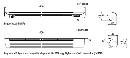 Aereco Légbevezető EMM916 Higroszabályzott Nem Zárható műszaki adatlap