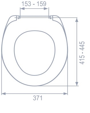 MKW Termoplast Universal Plus SC WC ülőke méretábra