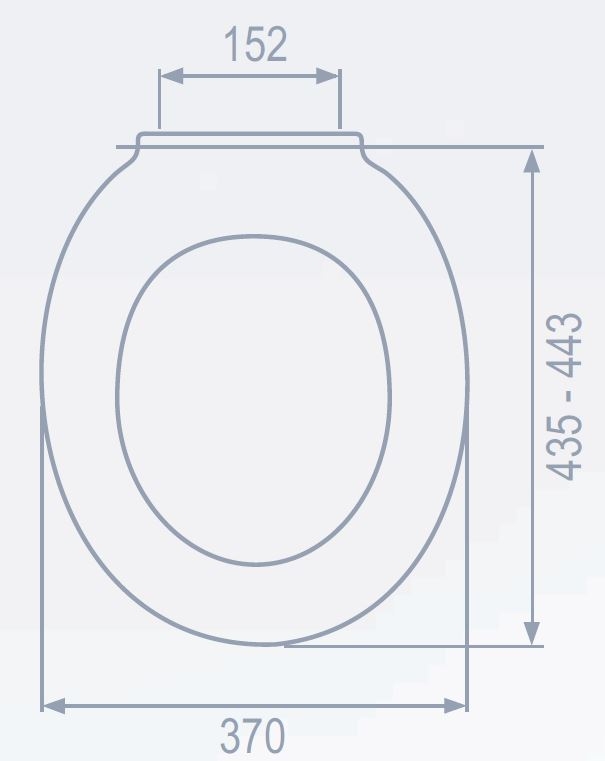 MKW Uniset Plus D3 Slowclose WC ülőke méretábra