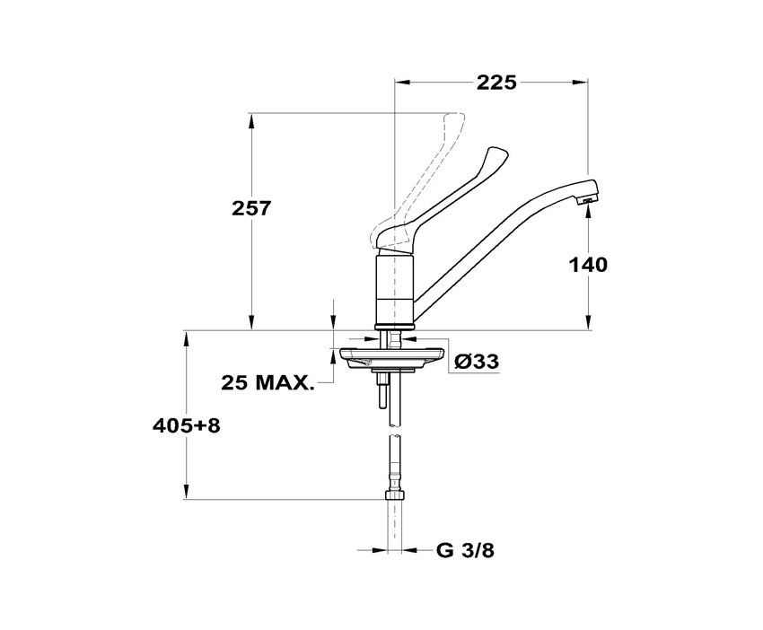 Mofém Trend Plus Álló Mosogató Csaptelep Forgatható Kifolyócsővel 152-1551-02 műszaki adatlap
