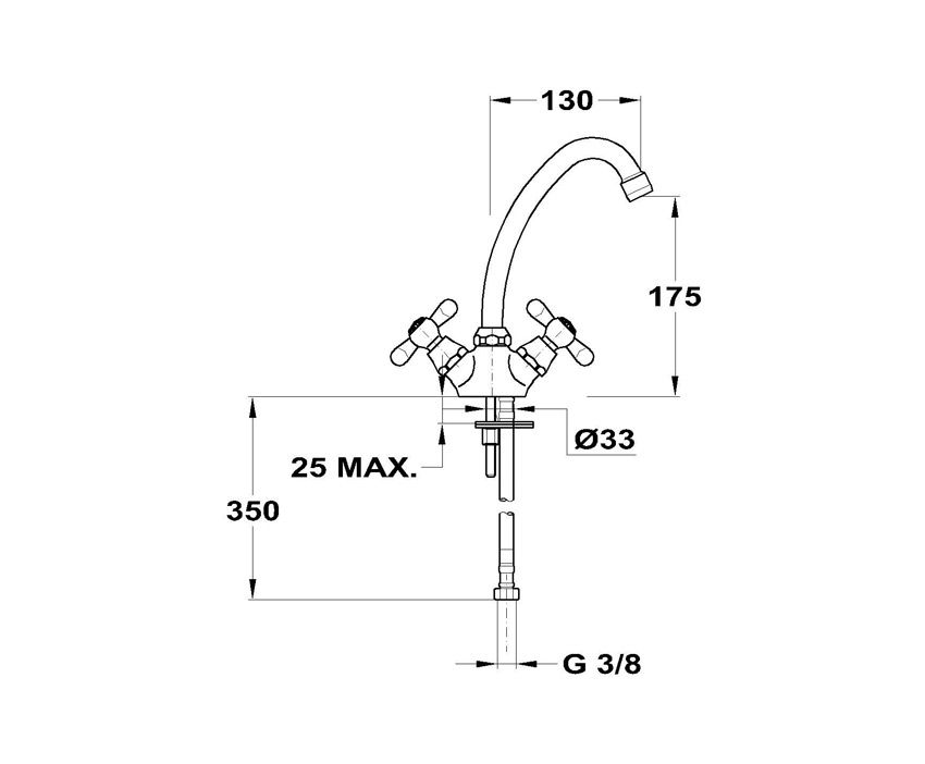 Mofém Treff Mosdó Csaptelep Leeresztő szeleppel 140-0020-30 műszaki adatlap