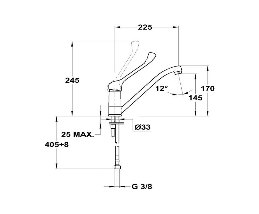 Mofém Trend Plus Álló Mosogató Csaptelep Forgatható Kifolyócsővel 152-1551-02 műszaki adatlap