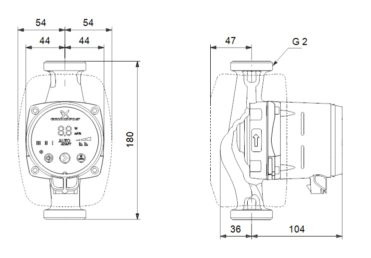 Grundfos Alpha2 32-80 180 Futesi keringeto szivattyu - Netkazan