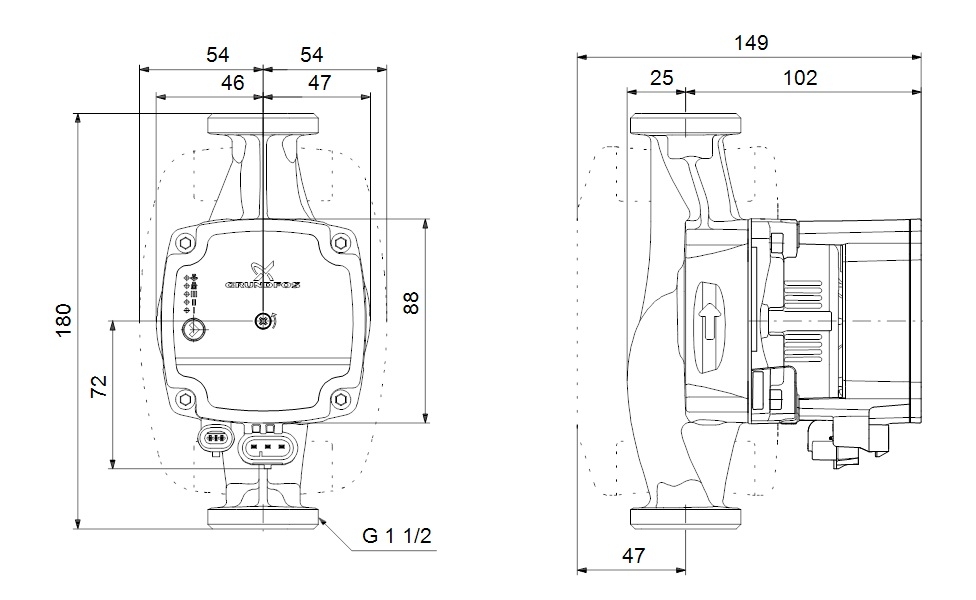 Grundfos Alpha1 L 25-40 Futesi keringeto szivattyu - Netkazan